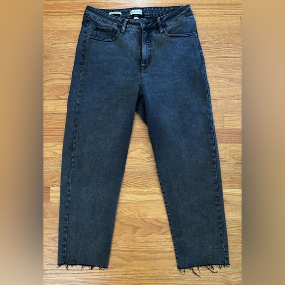 Ava & Viv Jeans Women’s 16 Black Washed Denim High Rise Slim Straight Pants New - Picture 1 of 8